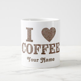 Mok op jumboformaat met "I Heart Coffee"