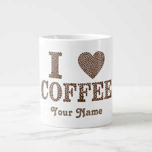 Mok op jumboformaat met "I Heart Coffee"