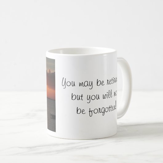 Mok op zonneschijn bij pensionering (Voorkant rechts)