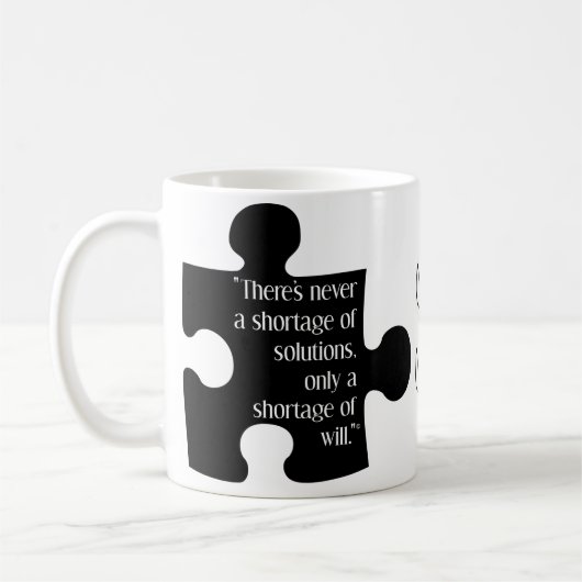 mok "Oplossingen" koffie (Links)