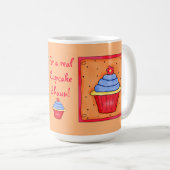 Mok Oranje en blauwe cupcake (Voorkant rechts)