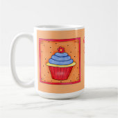 Mok Oranje en blauwe cupcake (Links)