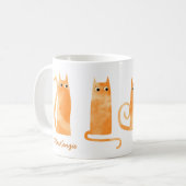 Mok Oranje kattenkoffie (Voorkant links)