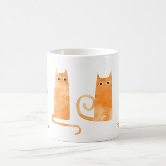 Mok Oranje kattenkoffie (Center)