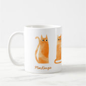 Mok Oranje kattenkoffie (Links)