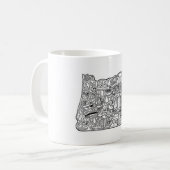 Mok Oregon Doodle Coffee (Voorkant links)