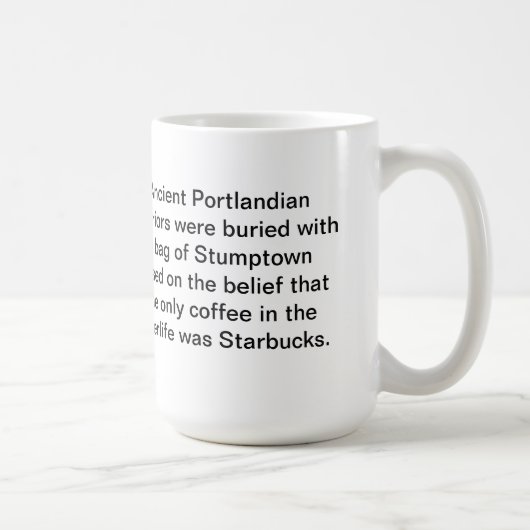 Mok oude koffie in Portland: Bury me w/Stumptown (Rechts)