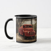 Mok oude Red Firetruck koffie (Links)