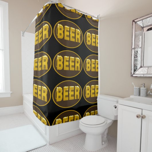 Mok Ovaal bier Douchegordijn (In situ)