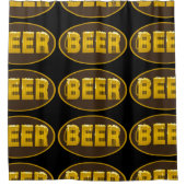 Mok Ovaal bier Douchegordijn (Voorkant)