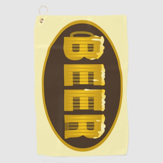 Mok Ovaal bier Golfhanddoek (Voorkant)