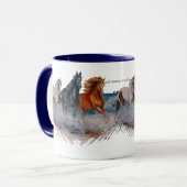 Mok, paarden in surf II Mok (Voorkant links)