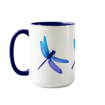 Mok Paars/blauwe dragonfly Combo Mok