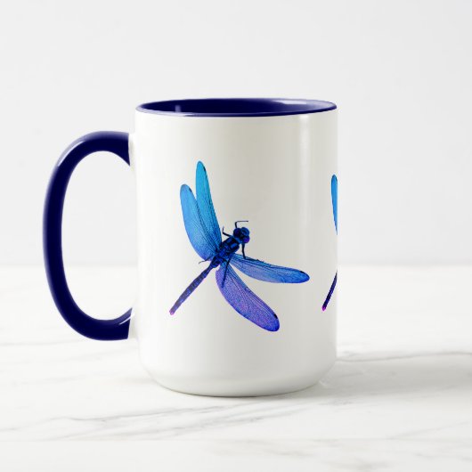 Mok Paars/blauwe dragonfly Combo Mok (Links)