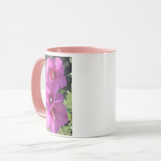 Mok paarse bloemen (Voorkant links)