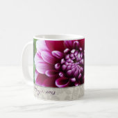 Mok Paarse Fuschia Dahlia (Voorkant links)