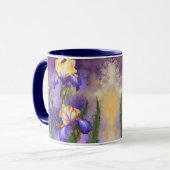 Mok Paarse Iris Flowers (Voorkant links)