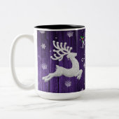 Mok Paarse kerstrenrendierkoffie (Links)
