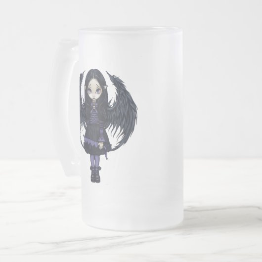 mok "Paarse papierkunst" (Voorkant links)