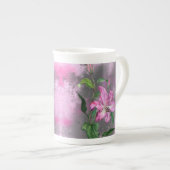 Mok Paarse roze Lily Flowers - Schilderen (Voorkant rechts)