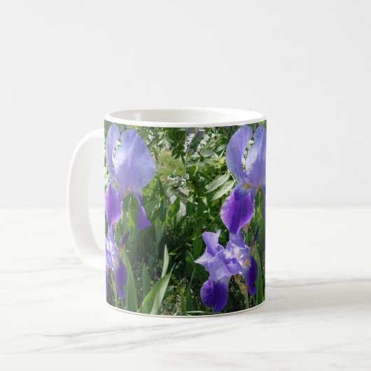 Mok Paarse ventilator witte koffie (Voorkant links)