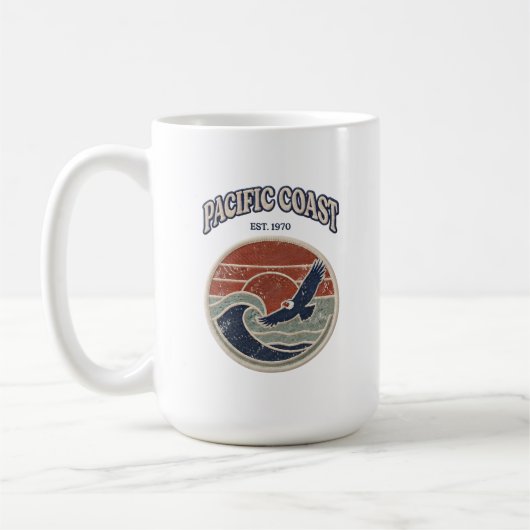 Mok Pacific Coast Retro Vintage Zonsondergang & Oc (Links)