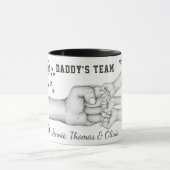 Mok Papa Vaderdag Cadeau Aangepaste Naam Baby (Midden)