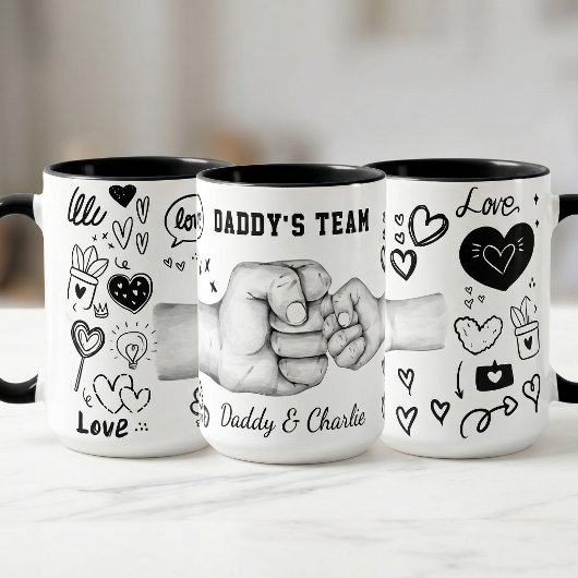 Mok Papa Vaderdag Cadeau Aangepaste Naam Baby