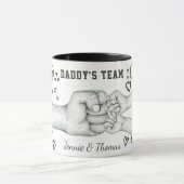 Mok Papa Vaderdag Cadeau Aangepaste Naam Baby (Midden)