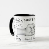 Mok Papa Vaderdag Cadeau Aangepaste Naam Baby (Voorkant links)