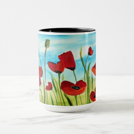 Mok papavereveldkoffie (Midden)