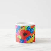 Mok papavers en cornbloemen Espresso (Voorkant)