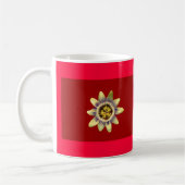 Mok, PASSION_FLOWER, donkerrood Koffiemok (Links)