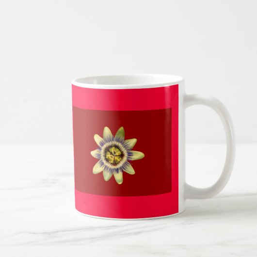 Mok, PASSION_FLOWER, donkerrood Koffiemok (Rechts)