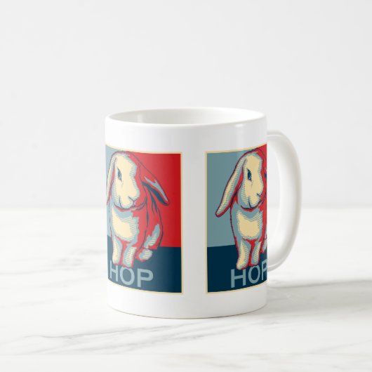 Mok Patriotic Bunny 11oz (Voorkant rechts)