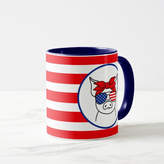 Mok patriottische varkens (Voorkant rechts)
