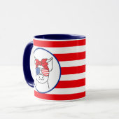 Mok patriottische varkens (Voorkant links)