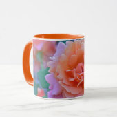 mok "PEACH & PINK ROSE" (Voorkant links)