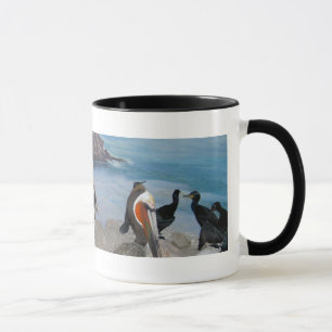 Mok Pelicans en aalscholvers