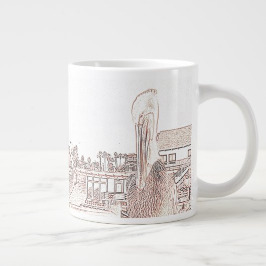 Mok - Pelikanen op papier (Rechts)