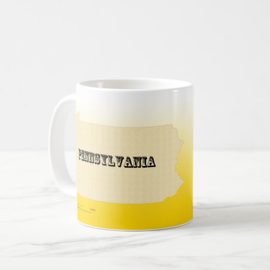 Mok - Pennsylvania State Map met City (Voorkant links)