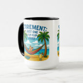 ☕ Mok: "Pensioen: slechts één flip-flop verwijderd Mok (Voorkant links)