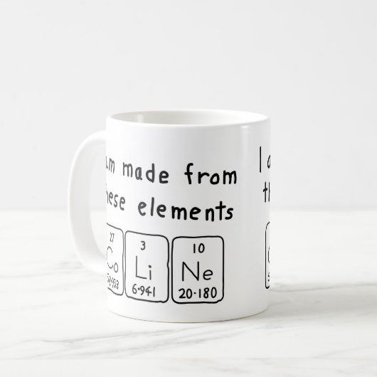 Mok periodieke Coline naam (Voorkant links)