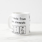 Mok periodieke tabelnaam Kira (Voorkant links)