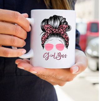 Mok persoonlijke berichtensyngiale bun Girl Boss -