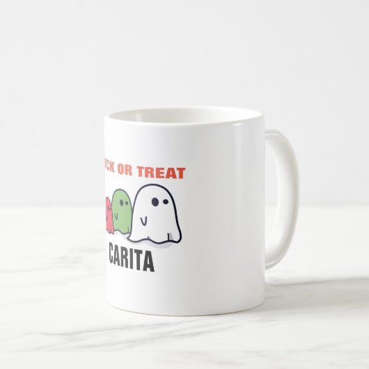 Mok persoonlijke Trick or treat koffie (Voorkant rechts)