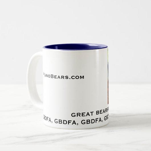 Mok Piano-Beren voor Piano-Kinderen (Voorkant links)