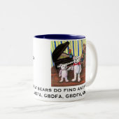 Mok Piano-Beren voor Piano-Kinderen (Voorkant rechts)