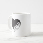 Mok Piano Heart Coffee (Voorkant links)