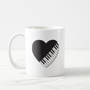 Mok Piano Heart Coffee